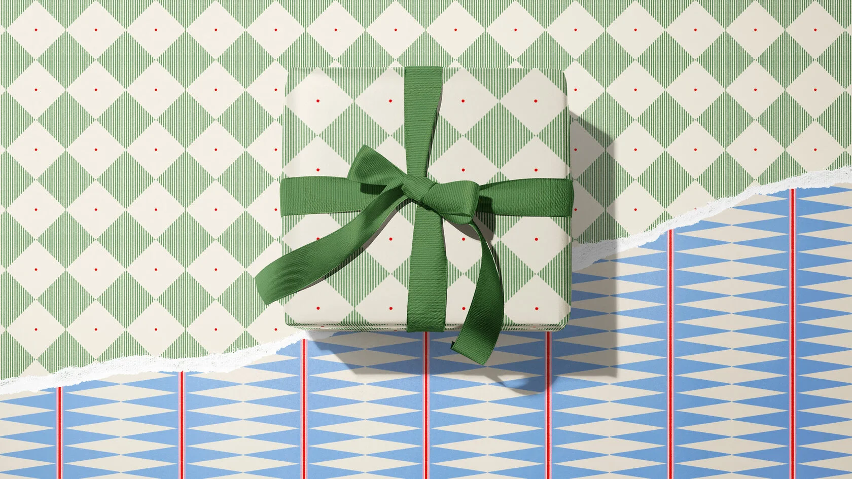 Упаковочная бумага О’Праздничная геометрия (двусторонняя) O Paper Упаковочная бумага О’Праздничная геометрия (двусторонняя) O Paper