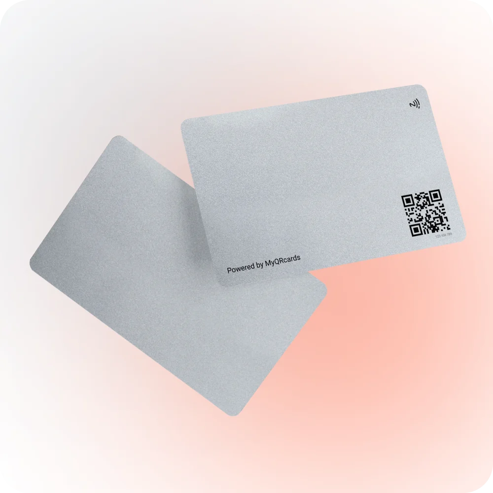 Чёрная QR-визитка MyQRcards