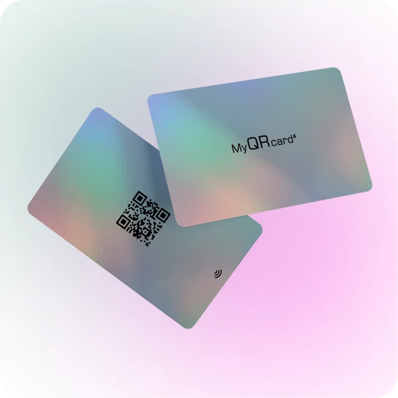 Минималистичная визитка с QR-кодом MyQRcards