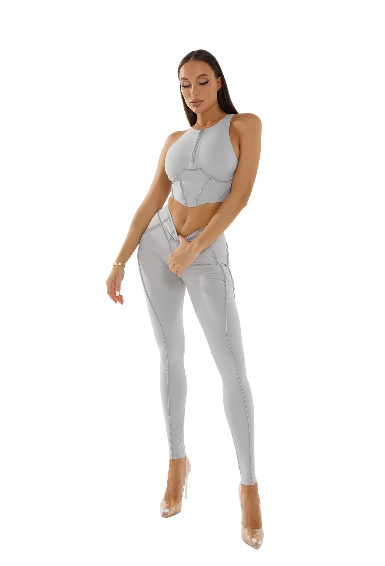 Candy Top Zip Grey