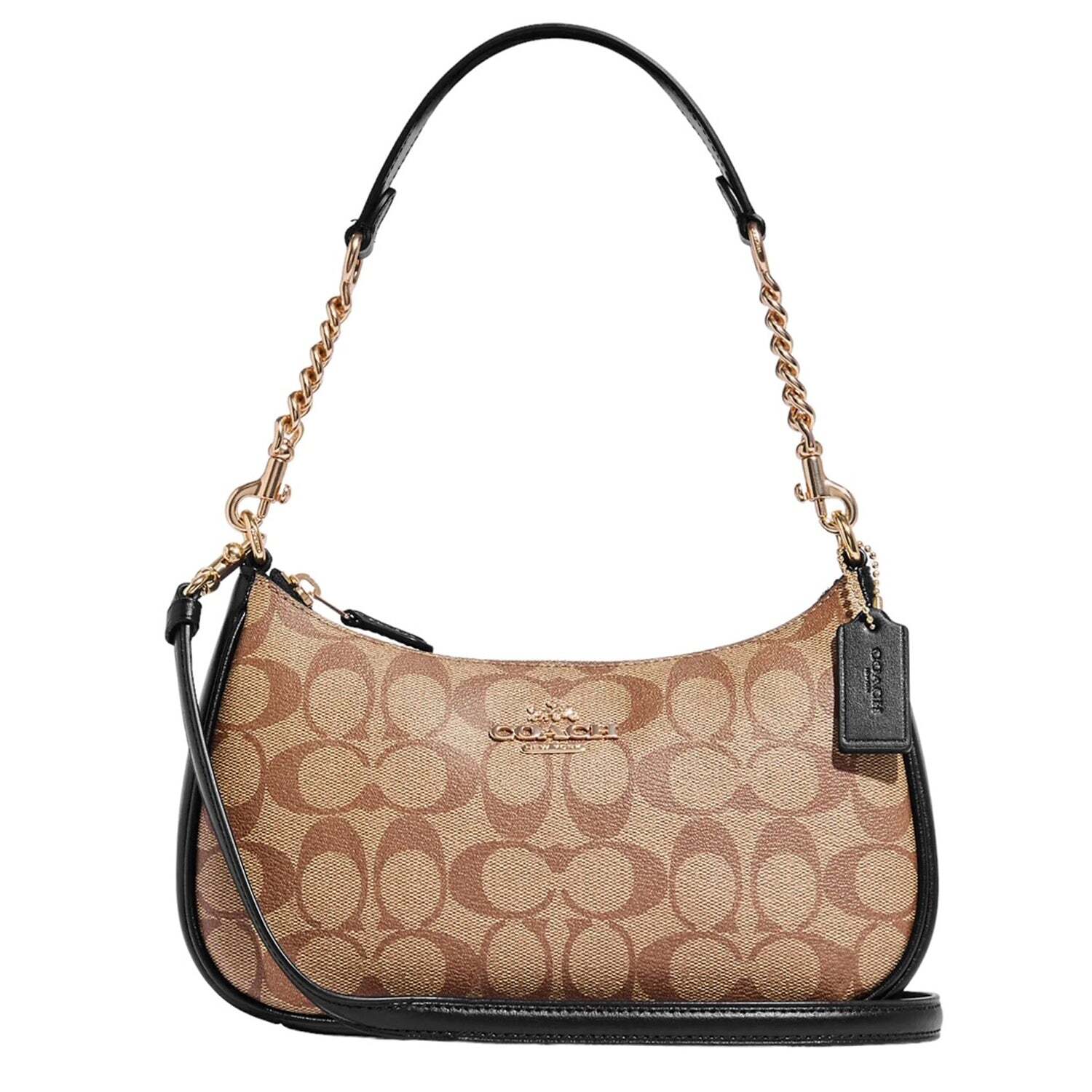 Coach Teri Shoulder Bag In Signature Canvas - Im/Khaki/Blac