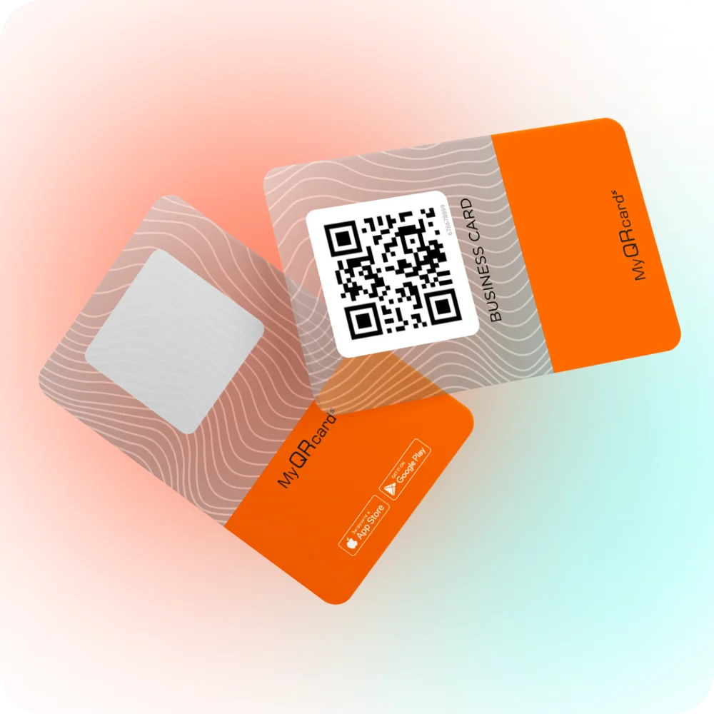 Прозрачная пластиковая QR-визитка