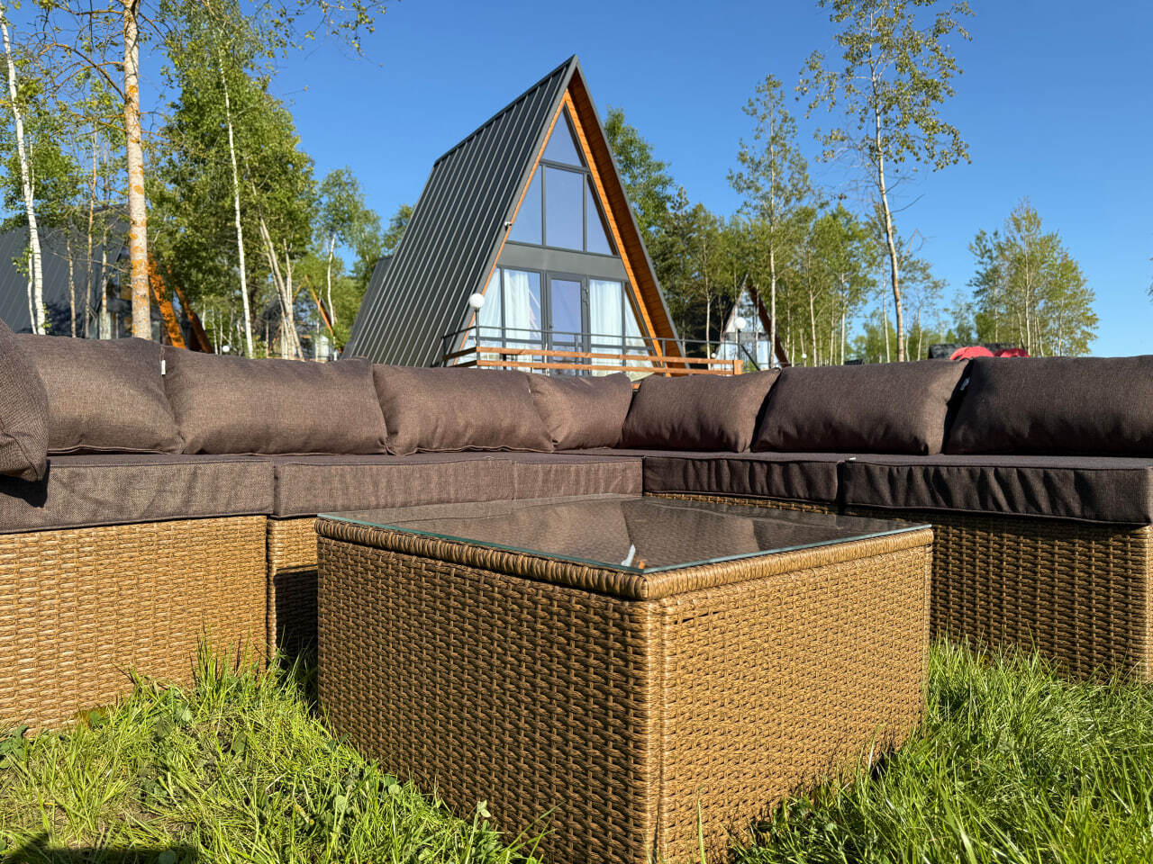 Качество плетения ротанга крупным планом