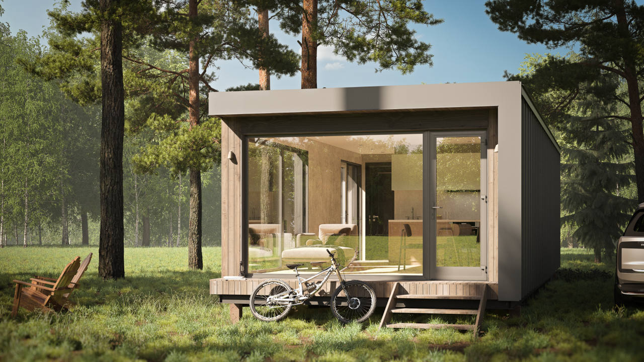 Fertighaus 52 m², 12 × 4,5 m