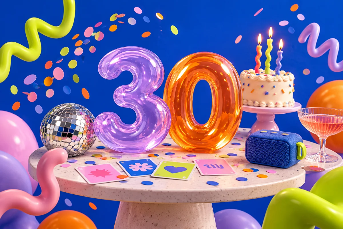 День рождения 30 лет: сценарий и игры дома — иллюстрация домашнего праздника