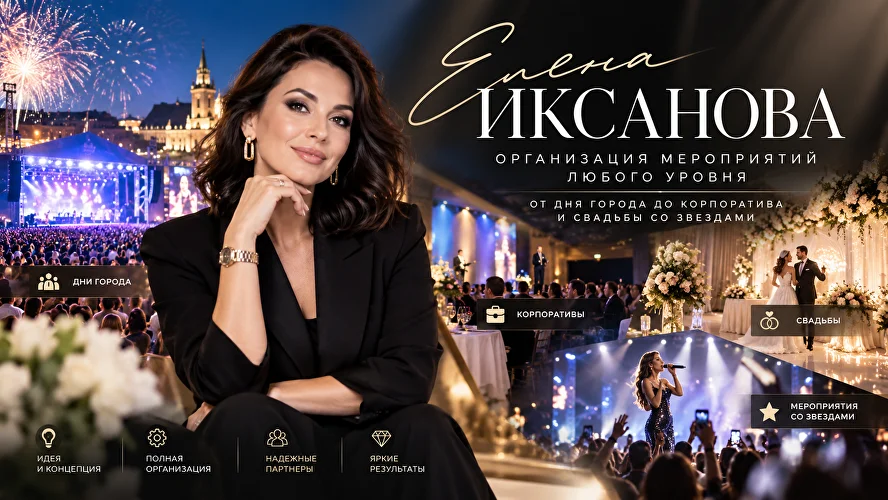 Елена Иксанова — организация мероприятий