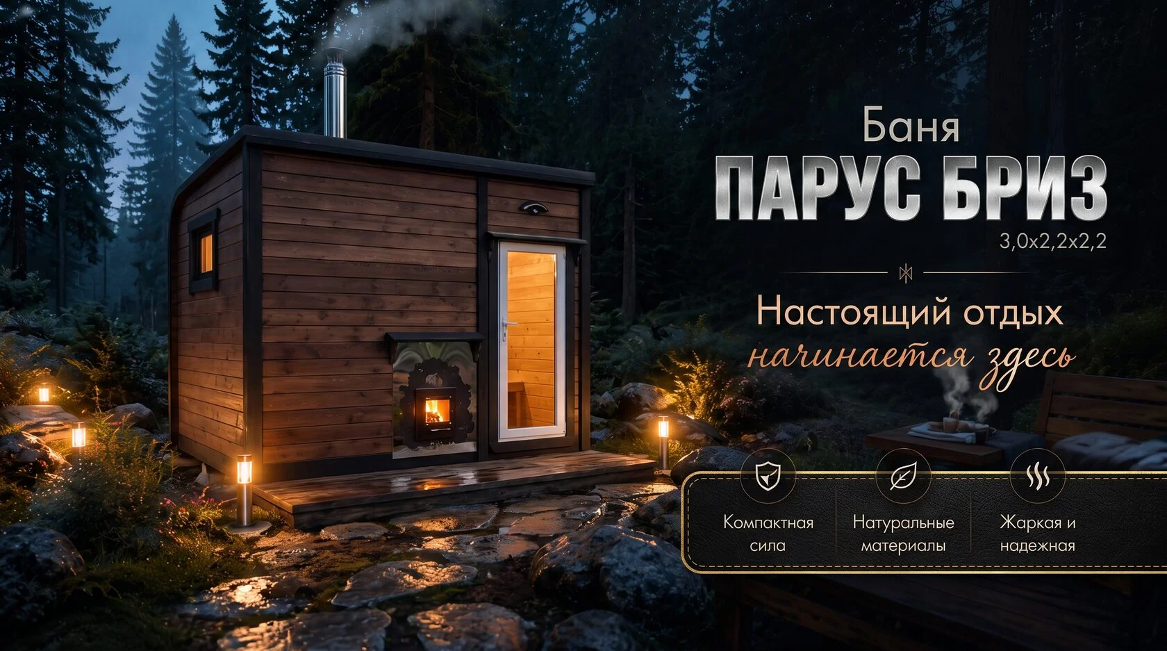 Баня «Парус Бриз» 3,0х2,2