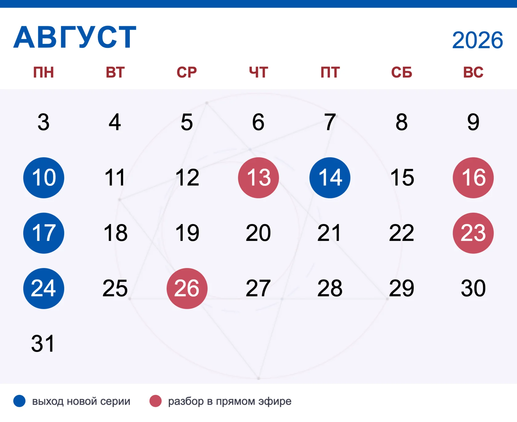 Календарь занятий спецкурса