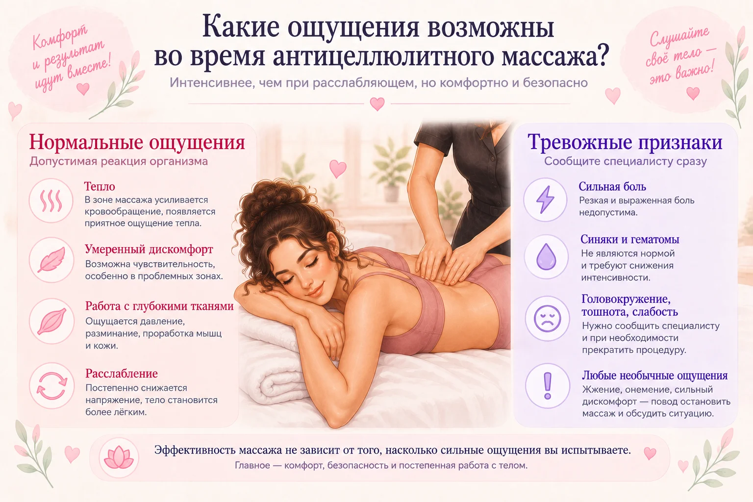 Ручной и аппаратный антицеллюлитный массаж