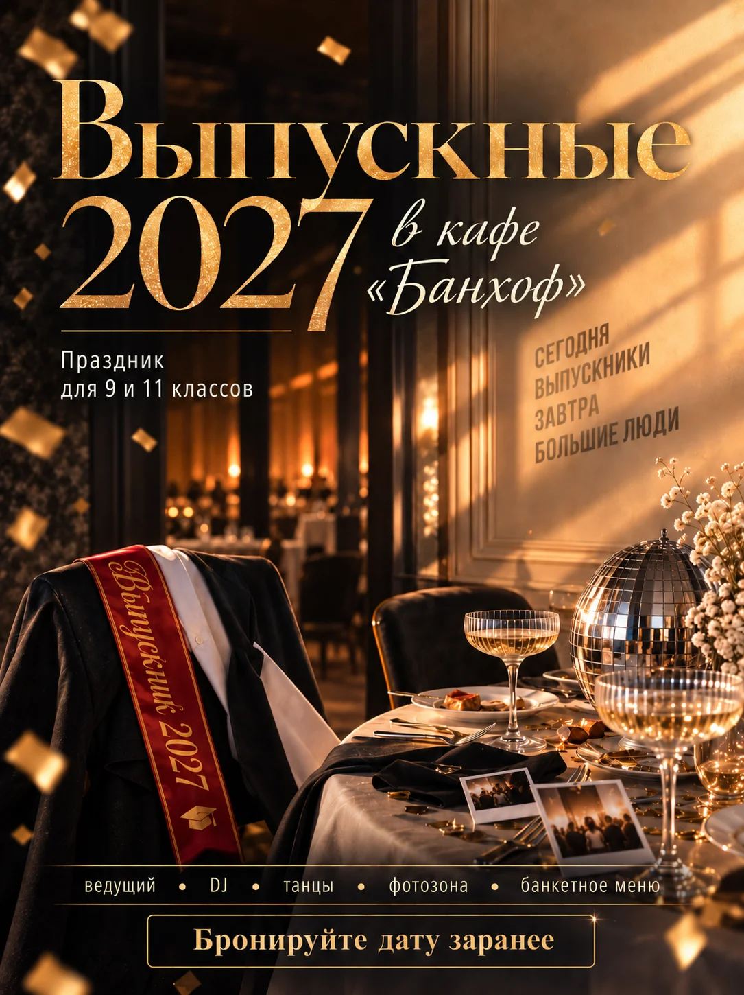 Выпускные 2027 в кафе Банхоф