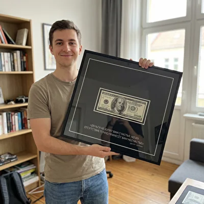 Доллар в рамке