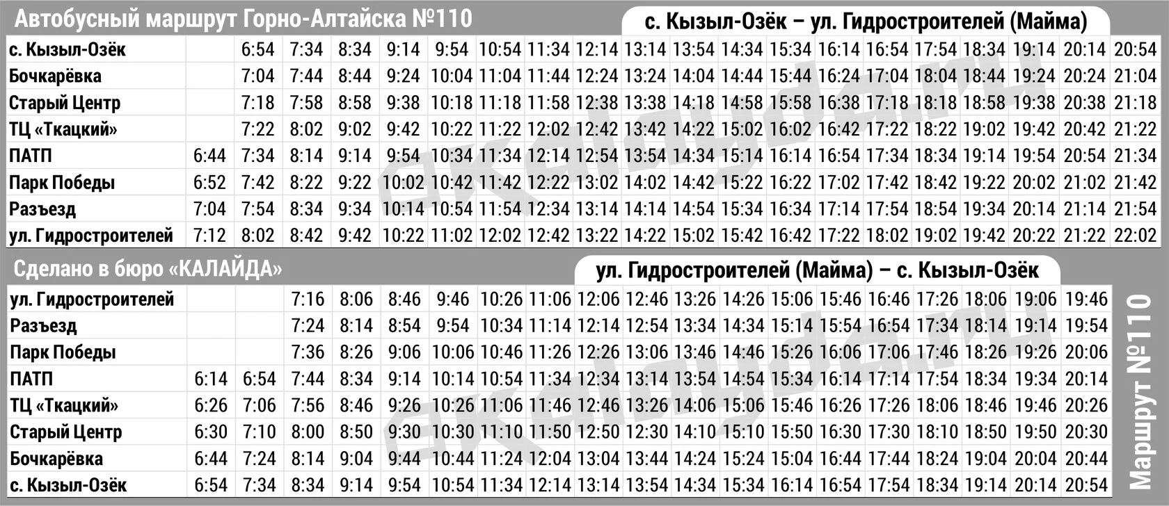 Пригородные автобусы Горно-Алтайска