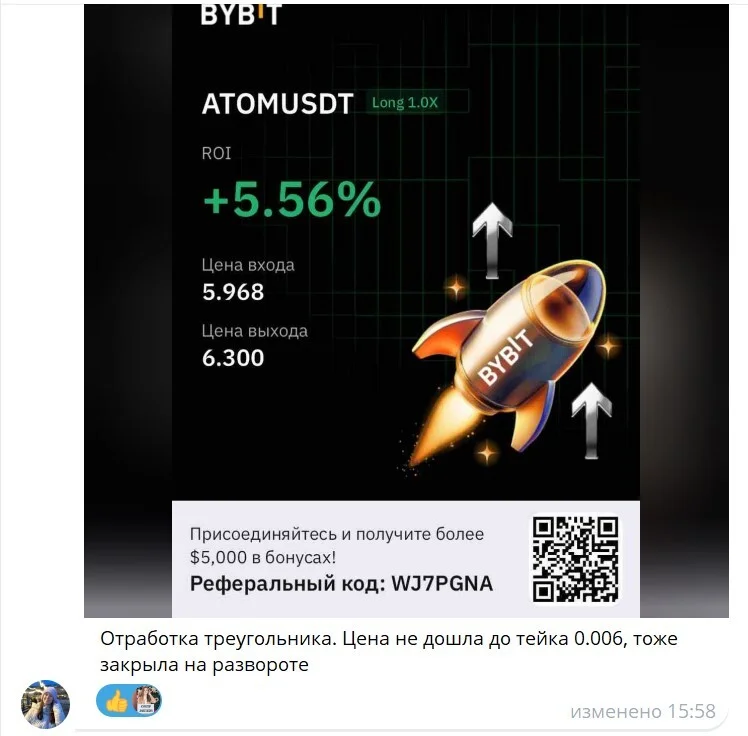 Скриншот из чата ученика