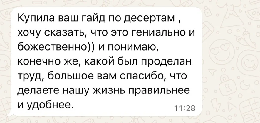 Отзыв о десертах Натали Визельберг