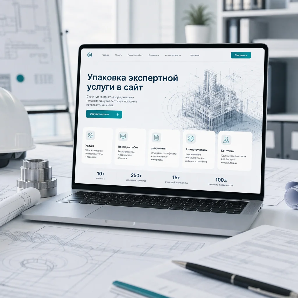 Упаковка экспертного проекта в сайт