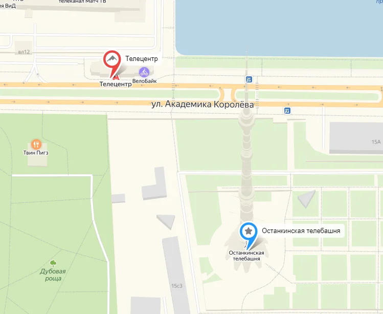 Как добраться до Останкинской башни на монорельсе — схема маршрута