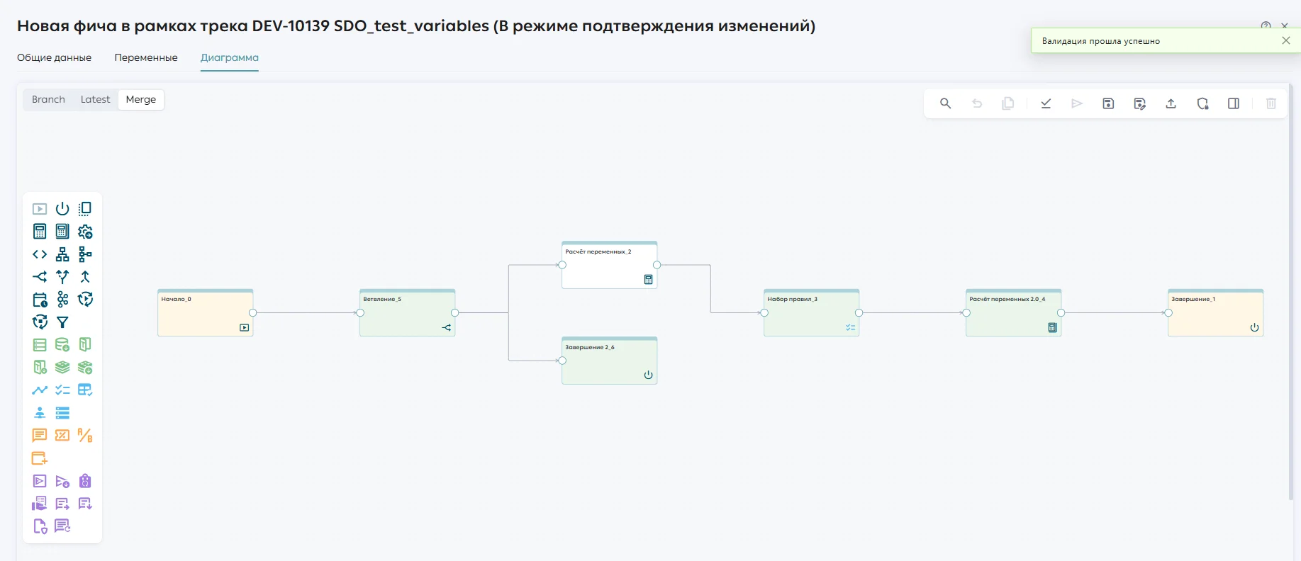 Слияние изменений в диаграмме