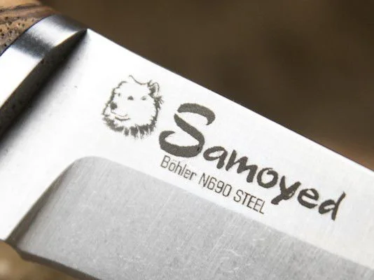 Kizlyar Supreme Samoyed knife with a stonewashed N690 stainless steel blade