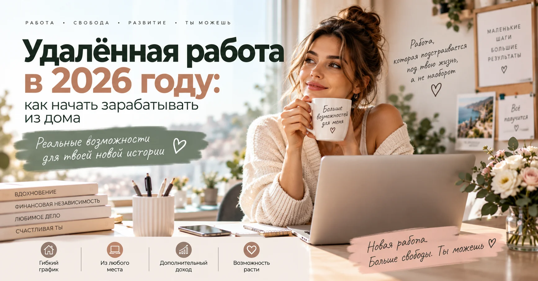 Удалённая работа без опыта в 2026 году — как начать зарабатывать из дома