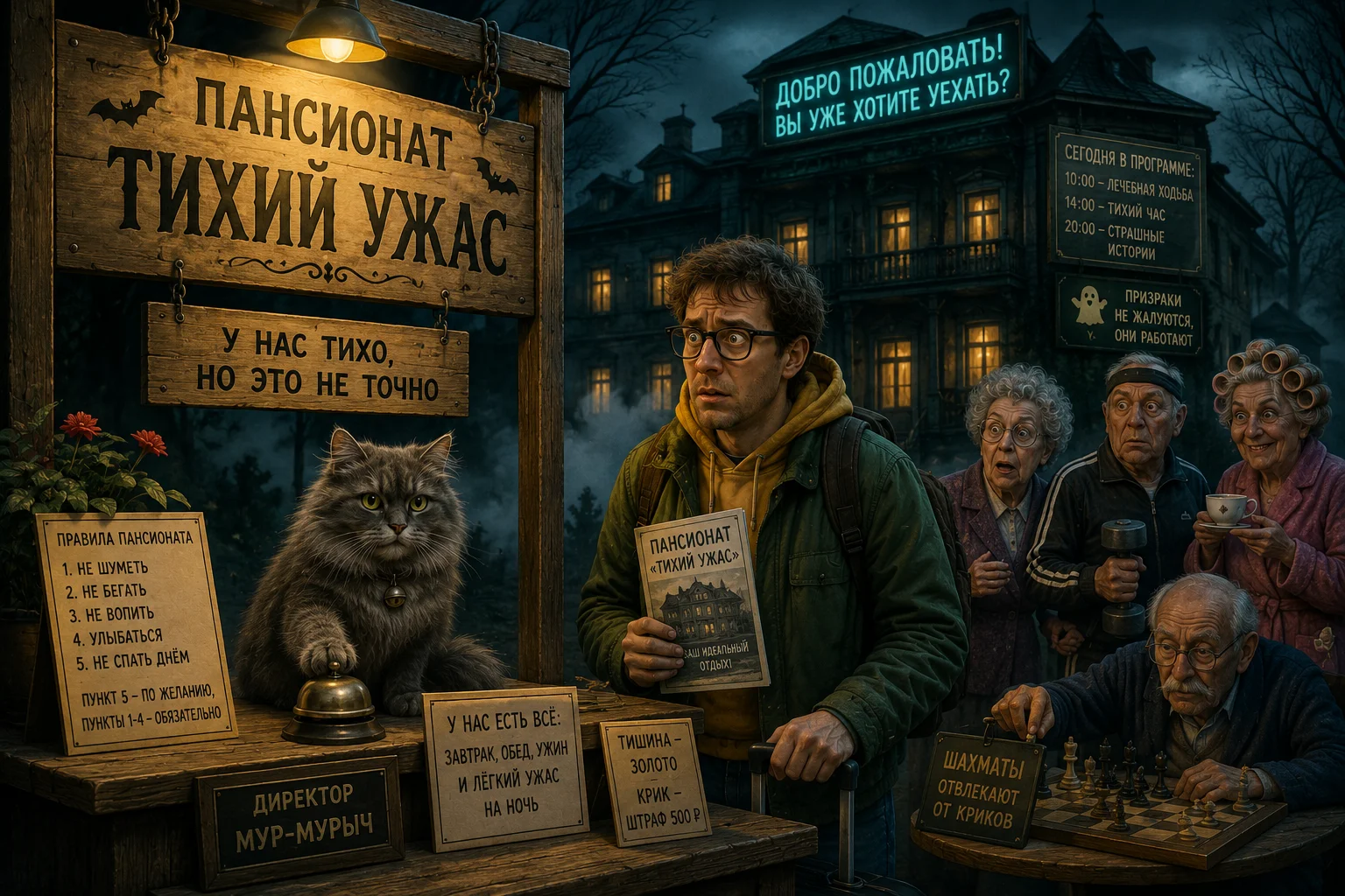 Иллюстрация к истории «Пансионат «Тихий ужас»»