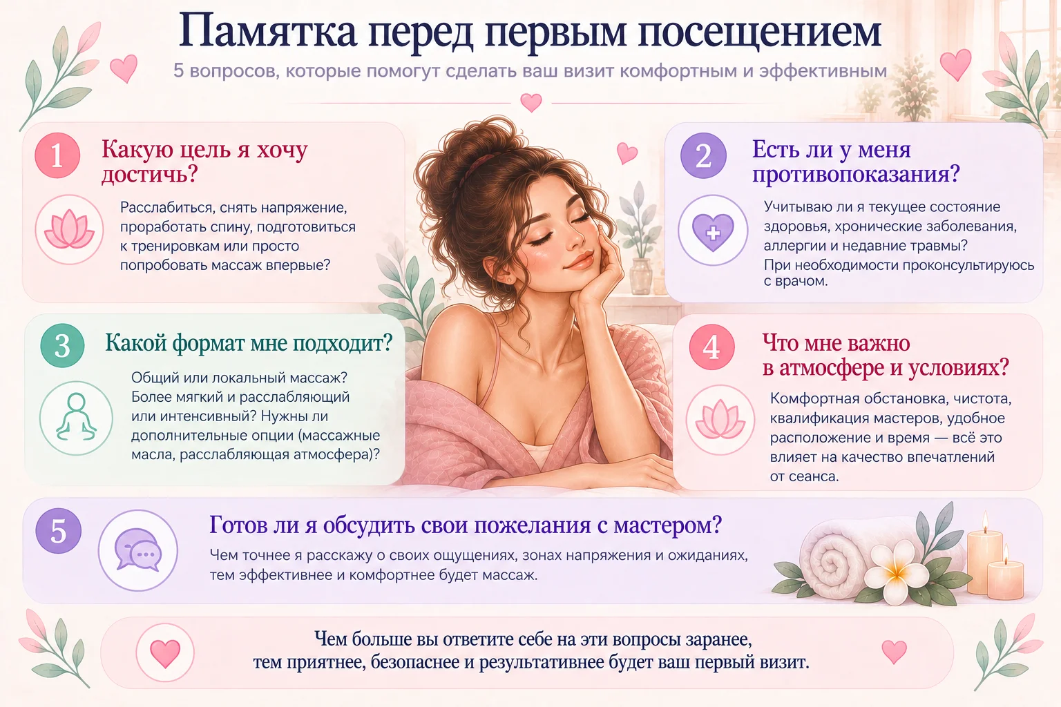 Памятка перед первым посещением: пять вопросов для комфортного визита.