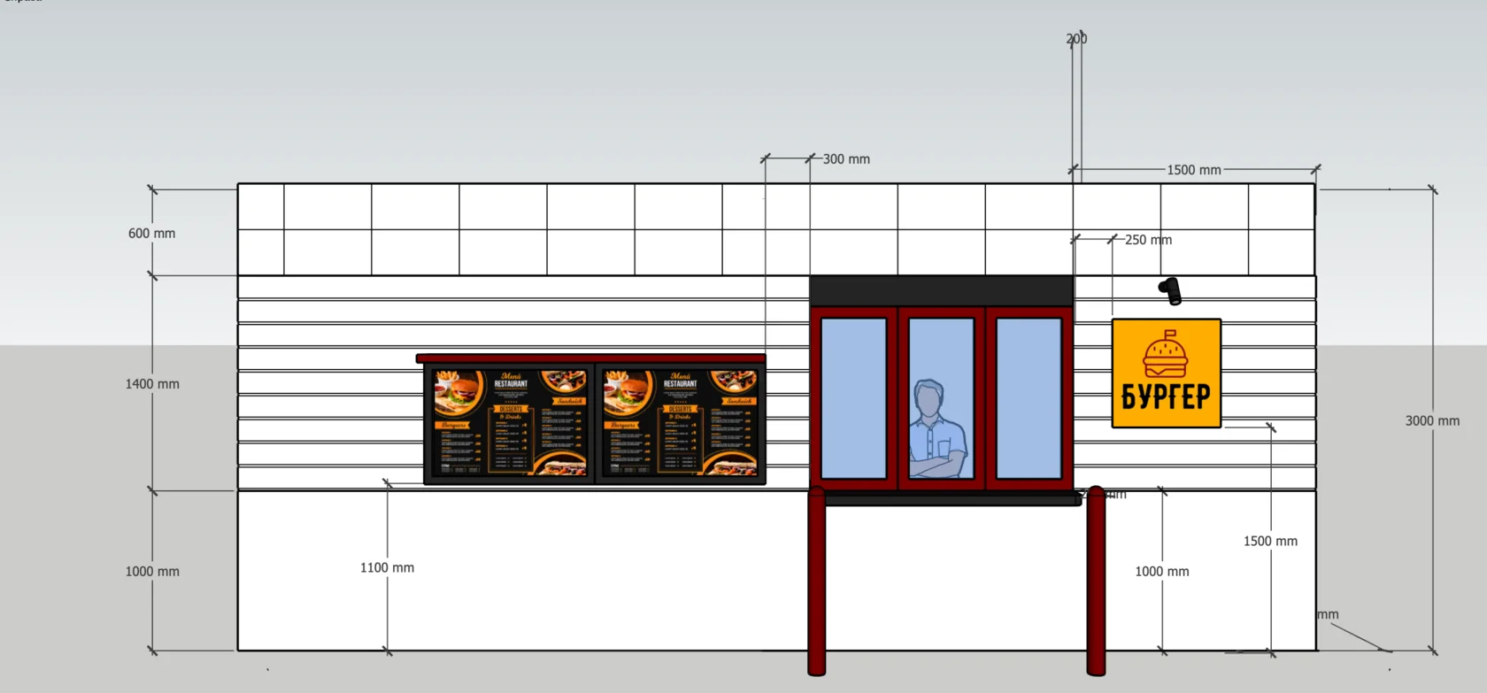Павильон — чертёж