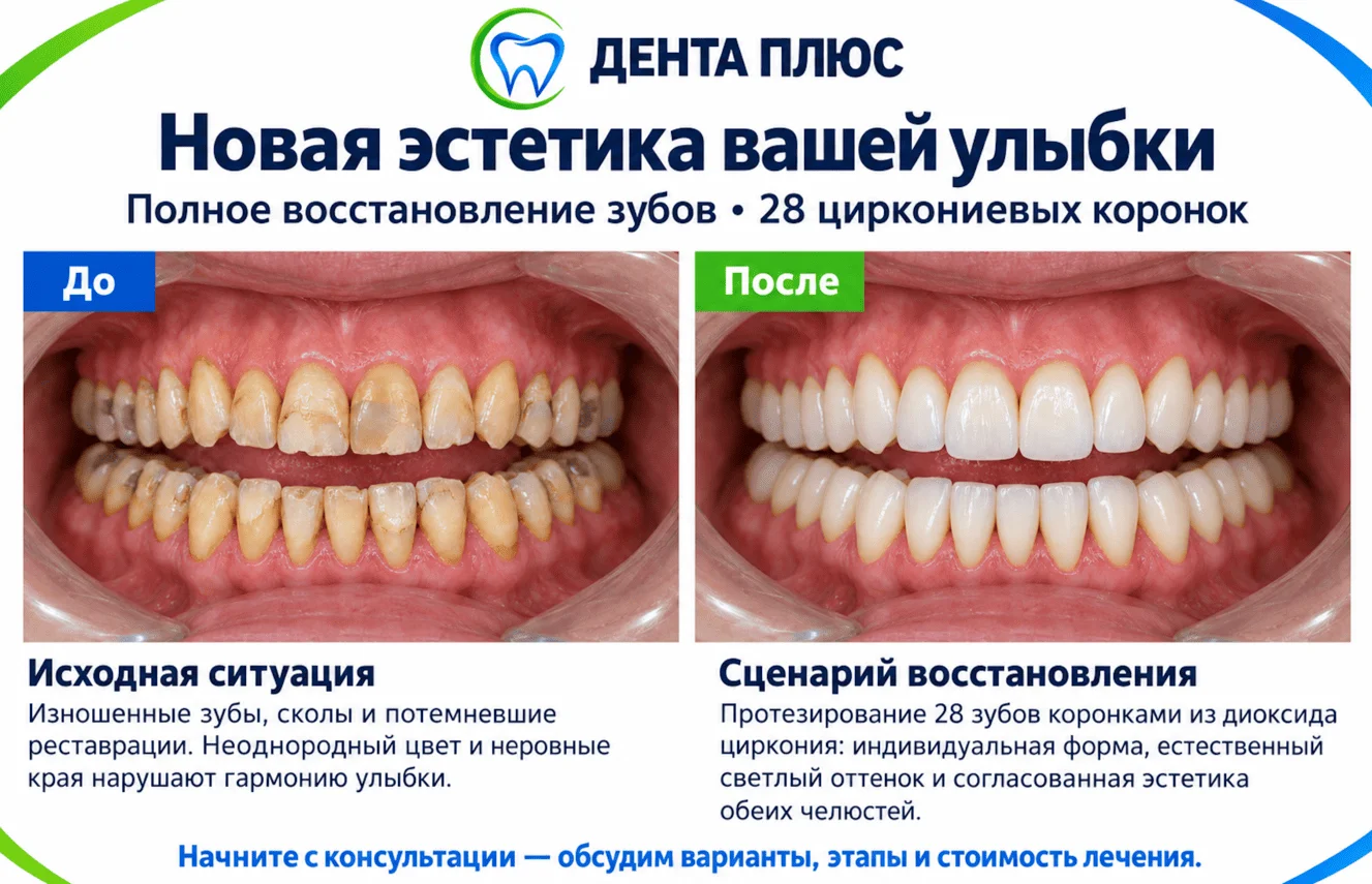 Работа клиники «Дента Плюс», пациент 3