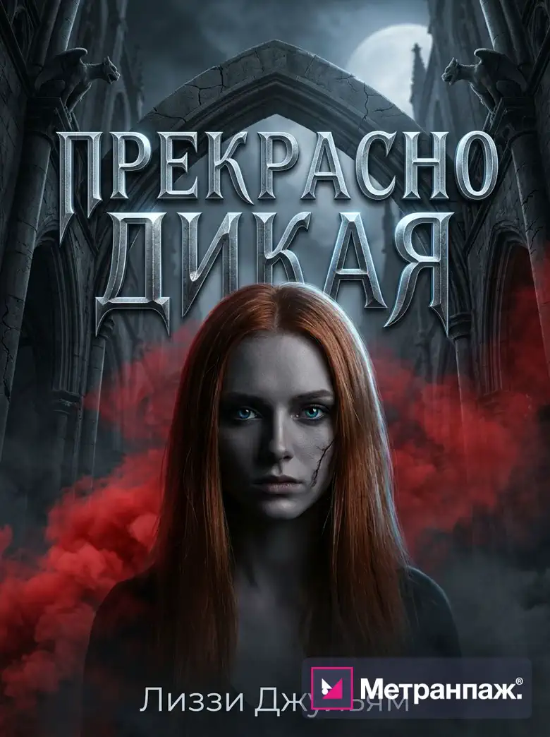 Обложка книги «Прекрасноликая» в жанре тёмного фэнтези, собрана онлайн в Метранпаже
