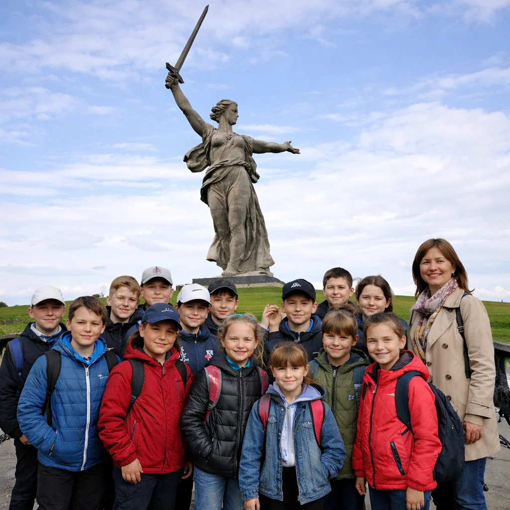 Поездка школьного класса в Волгоград - памятники и история