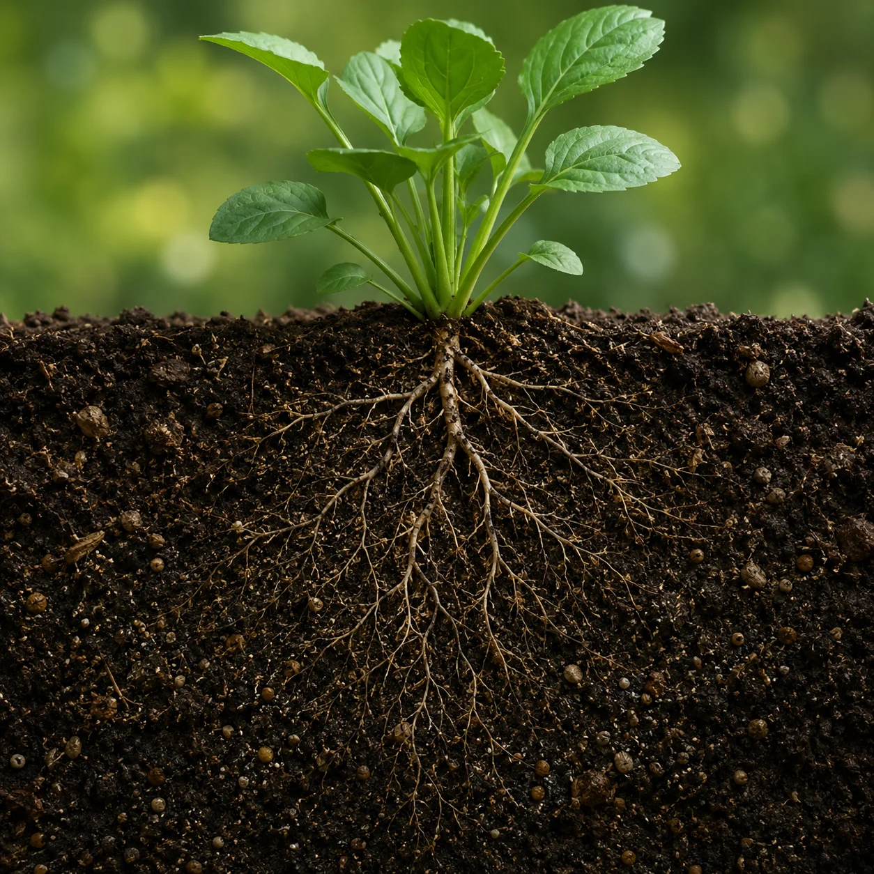 A healthy plant after the natural cycle is complete