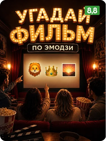 Обложка игры «Угадай фильм по эмодзи»