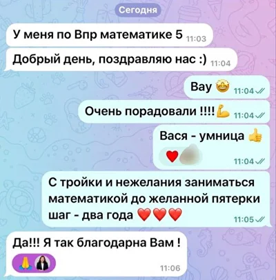 Отзыв в переписке с родителем