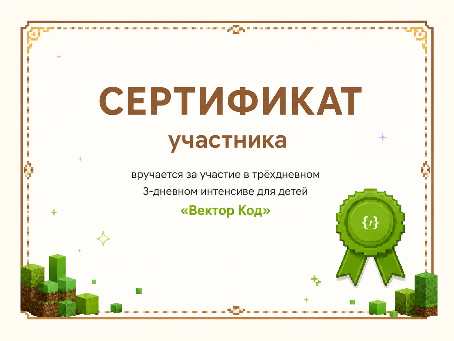 Сертификат участника