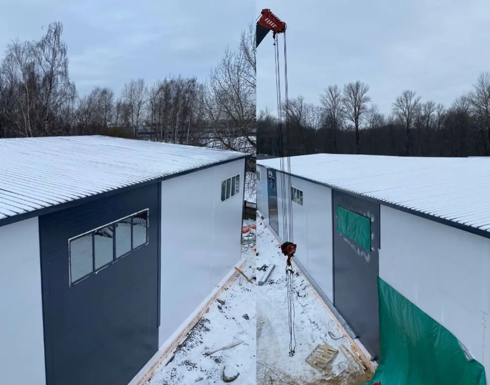 Монтаж стеновых сэндвич-панелей