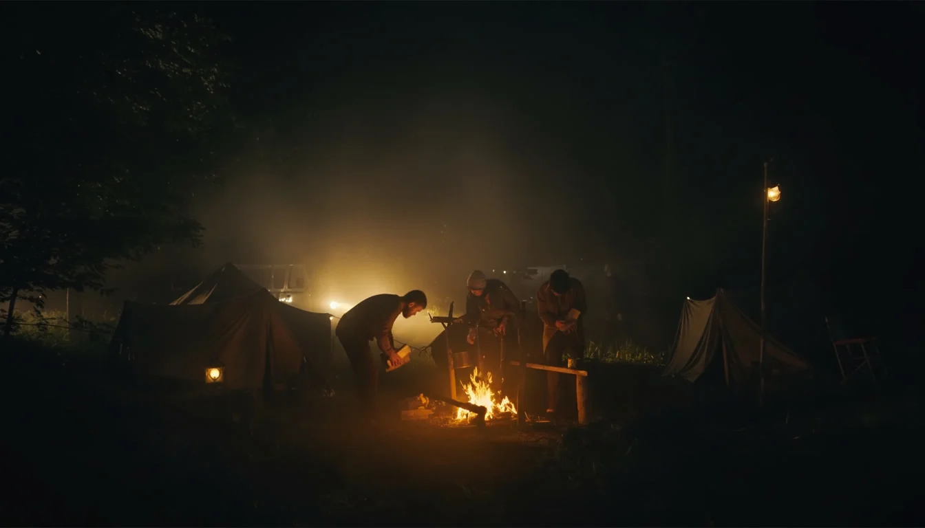 Ночной лагерь у костра