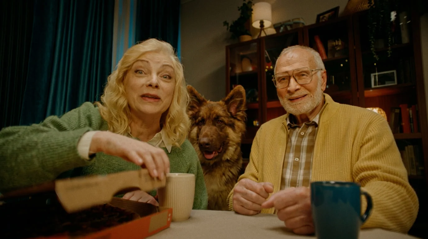 Квартира пожилой пары — финальный кадр