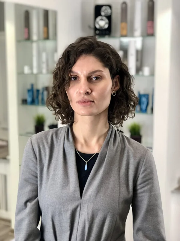 Стрижка тёмных вьющихся волос до плеч: вид спереди