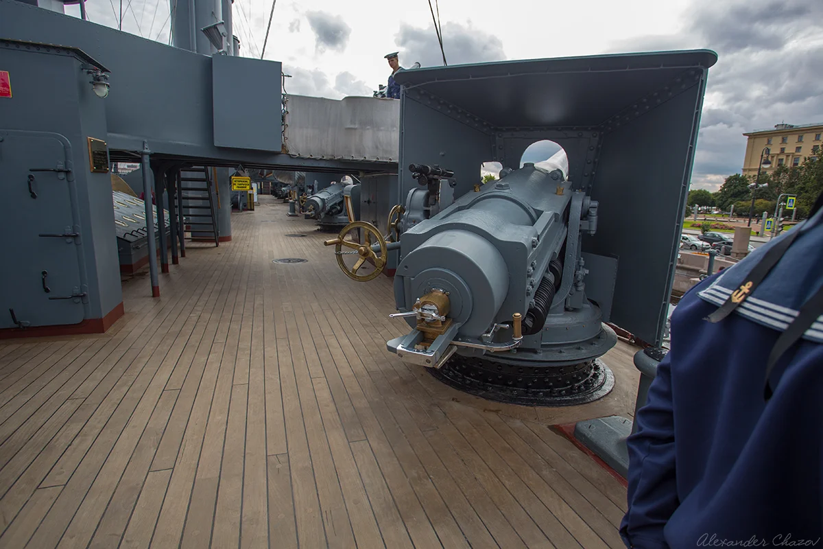 Крейсер Аврора с Троицкого моста