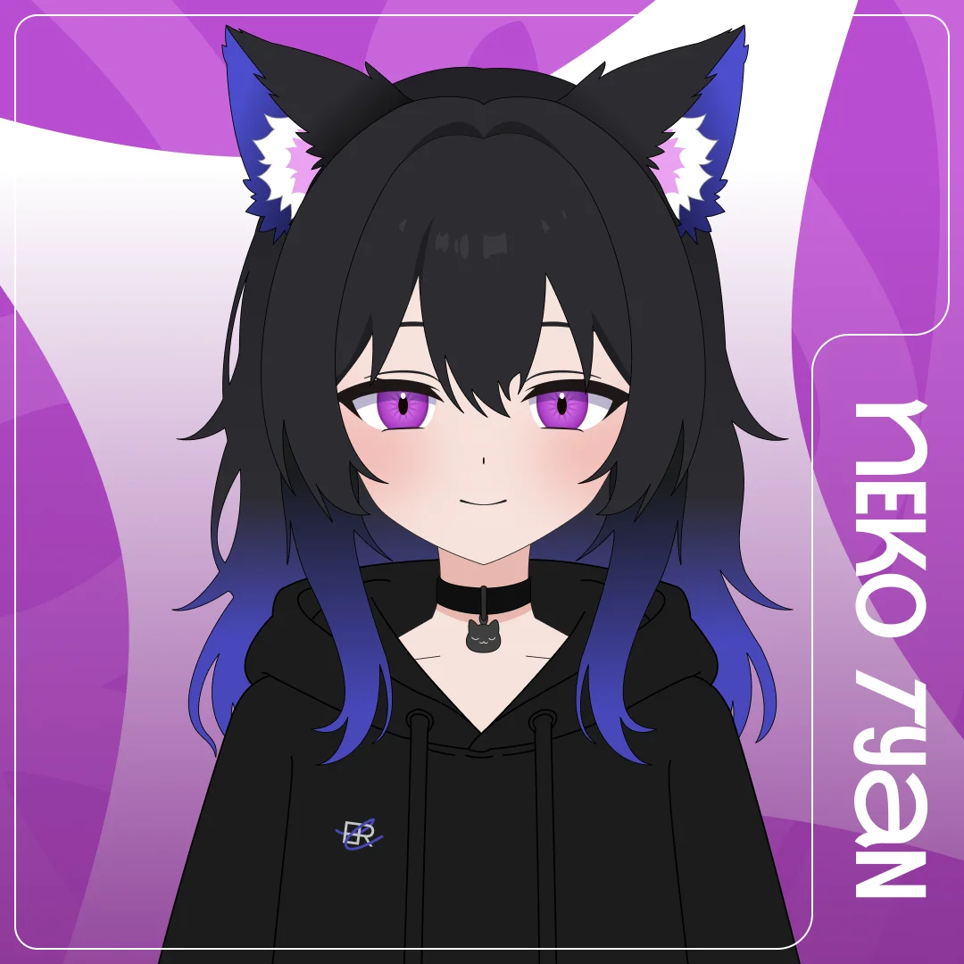 Фурри VTuber модель кошкодевочки с ушками