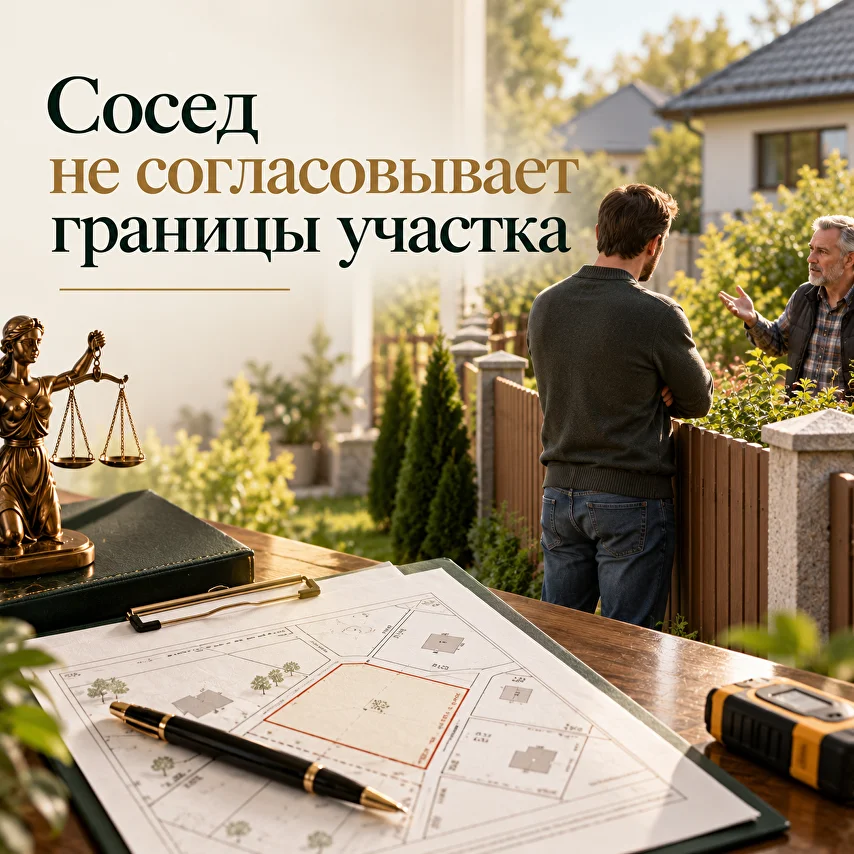 Сосед не согласовывает границы земельного участка