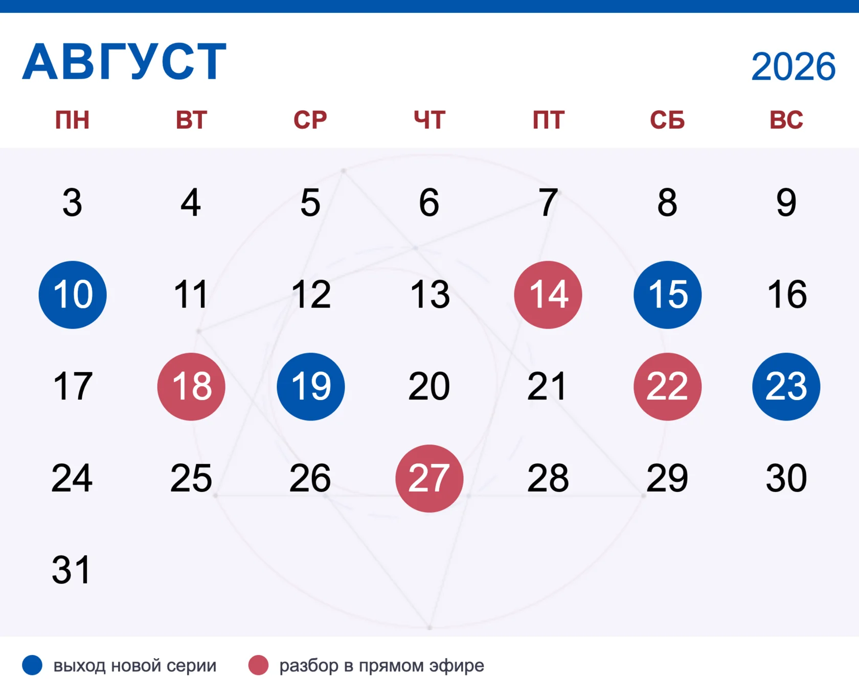 Календарь занятий спецкурса