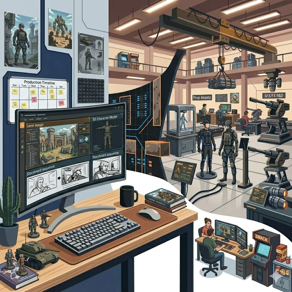 Главный визуал студии КоневС Игры