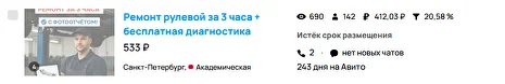 Результат Avito Raid — Ремонт кондиционера 225 рублей лид