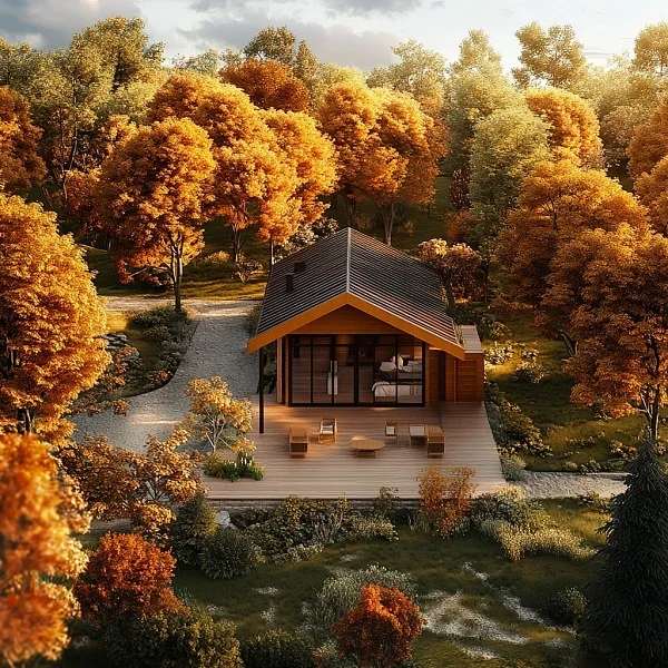 Компактная баня Honki7 5Х9 со спальней