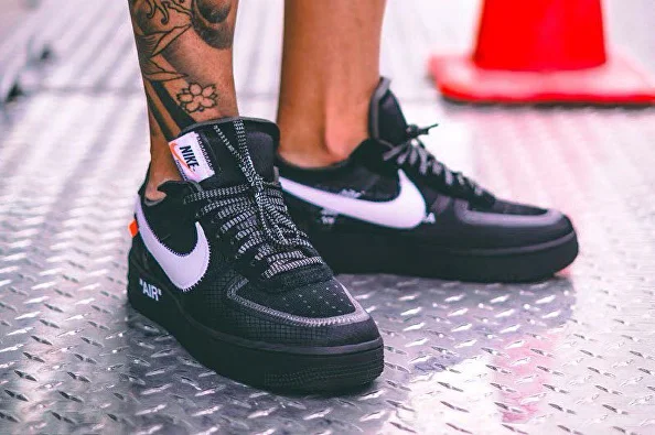 NIKE AIR FORCE 1 LOW OFF WHITE BLACK 100