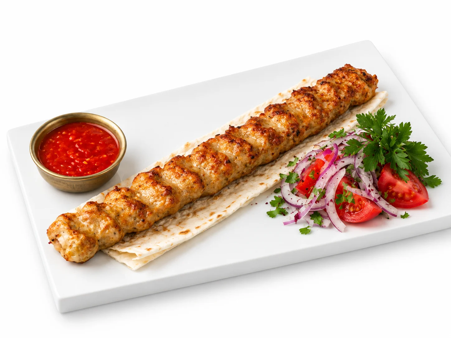 Люля-кебаб из курицы с томатным соусом