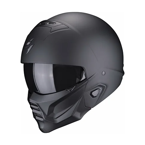 Открытый мотошлем SCORPION EXO-Combat II Solid Matt Black — оригинал с сертификатом ECE