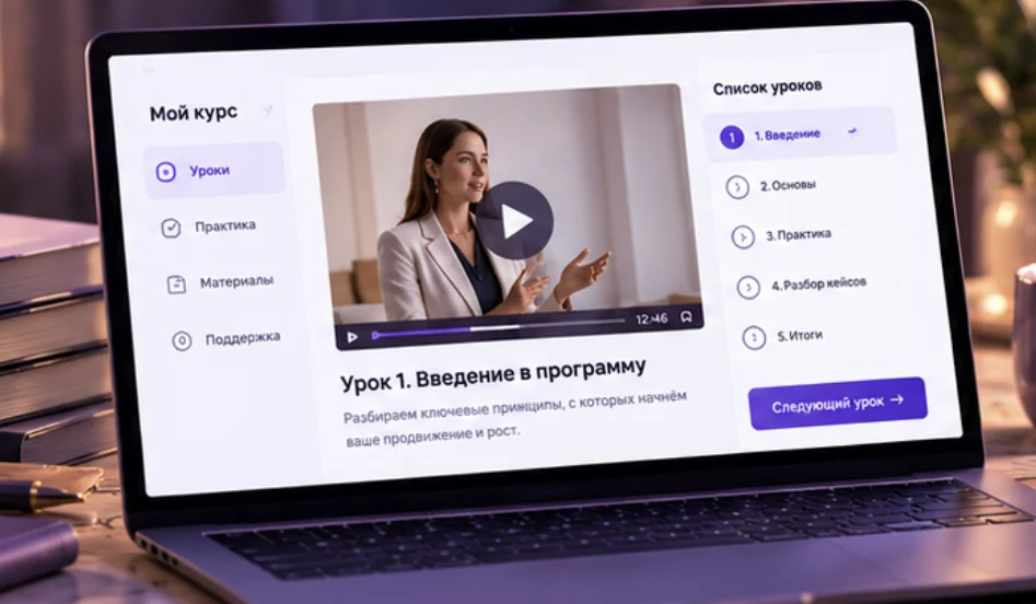 Онлайн-курс с видеоуроками и личным кабинетом
