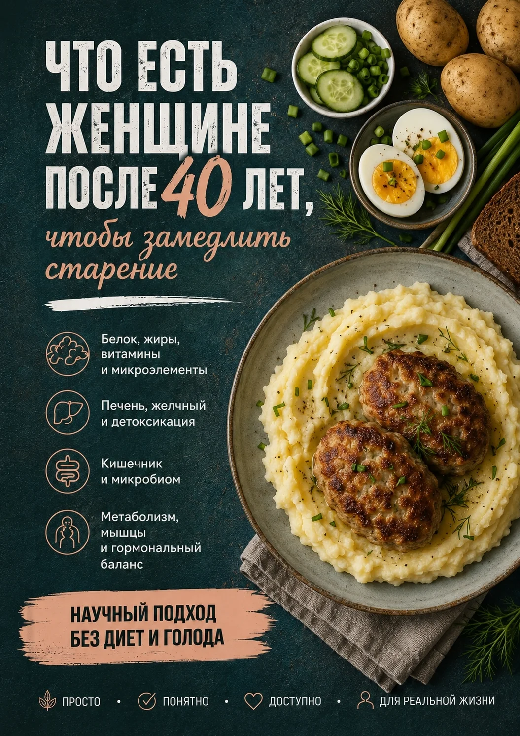 Что есть женщине после 40 лет, чтобы замедлить старение