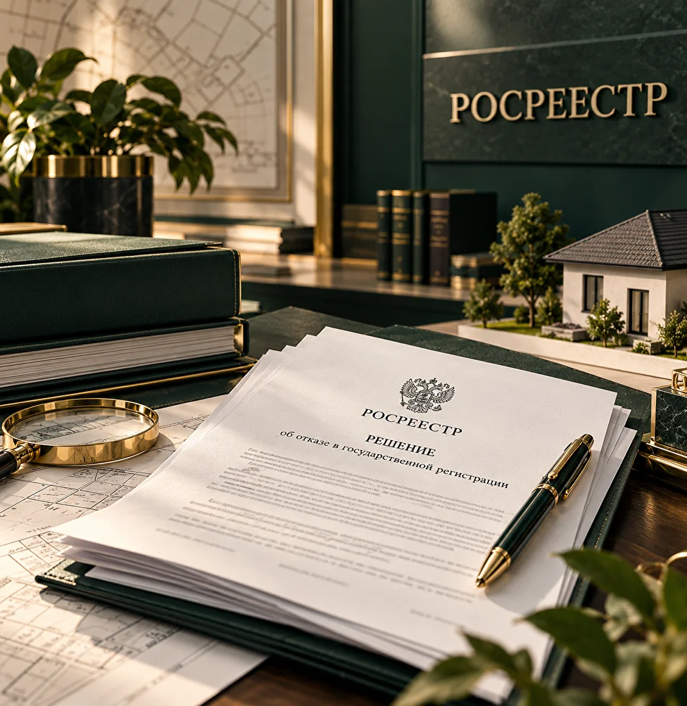 Решение Росреестра об отказе в регистрации недвижимости, документы по объекту